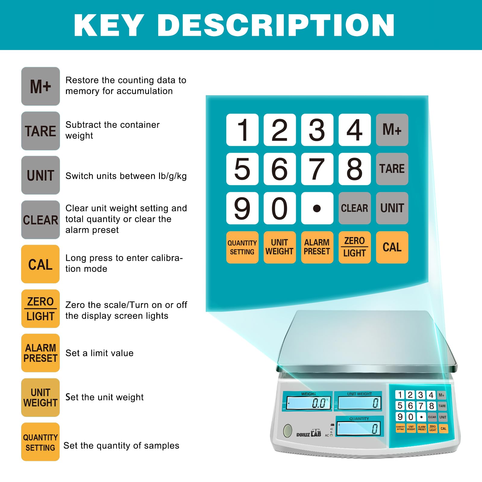 Counting Scale 30kg - Precise Parts & Coin Weighing -5