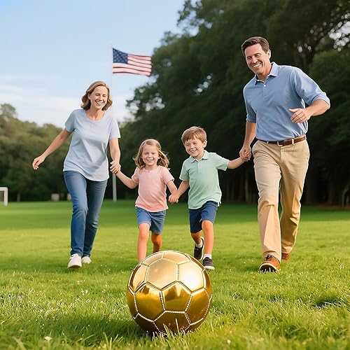 Miniatura 7 de Balón de fútbol tamaño 3, 4, 5, manualidades para niños, niñas, adultos, regalo de cumpleaños con aguja de inflador, práctica de entrenamiento