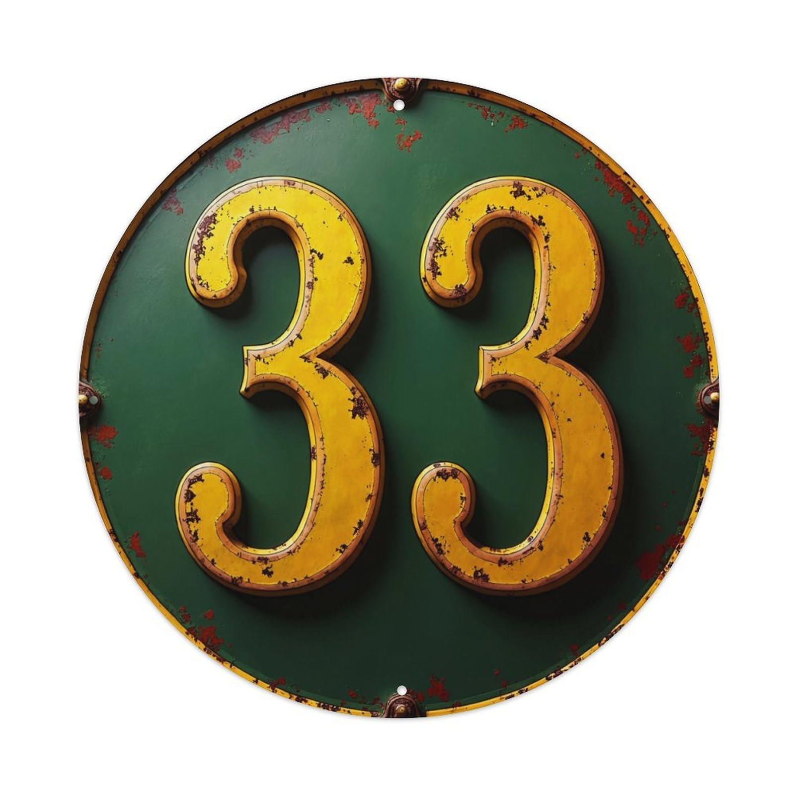 Jdyansheng Vintage Green Sign With Yellow Numbers Tin Sign Metal Poster Metal Signs For Home Man Cave Bar Cafe Kitchen Laundry Room Wall Decorations 8X8 Inches