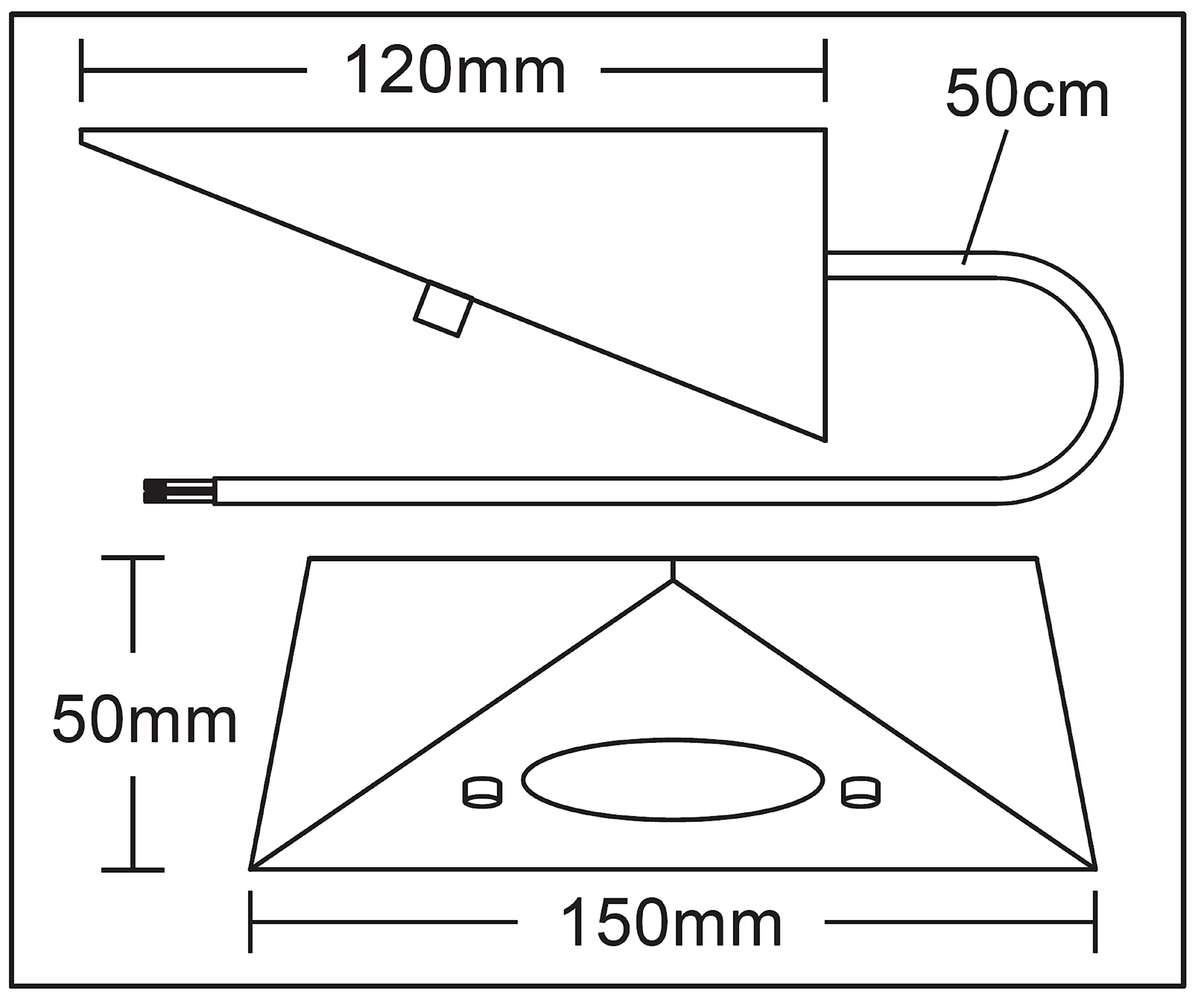 Trango 4er Set 6739-42N Küche Unterbauleuchte inkl. 4x 4,8 Watt LED Modul 3000K warmweiß *COOK* Einbauleuchte - Einbaustrahler aus Edelstahl Dreieckleuchte m. Schalter, Schrankleuchte, Küchenleuchte