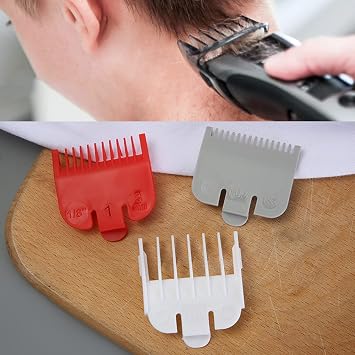 Bluelans Hair Clipper Guards Combs, 2 / 3PCS Professional Hair Clipper Guide Combs, Color Coded Clipper Combs Replacement for Most Clippers Trimmers and Spares Haircut Accesorries 3pcs