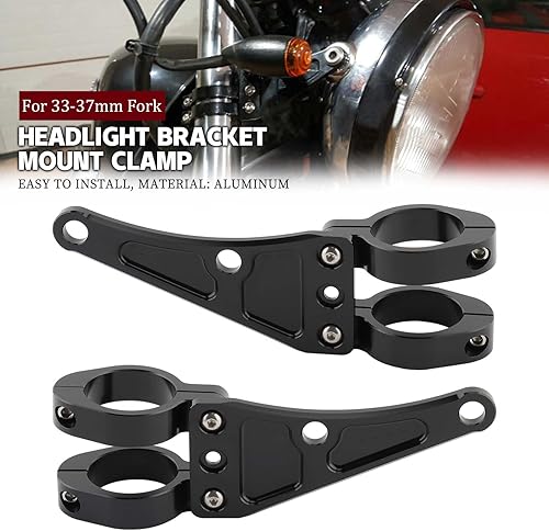 Miniatura 8 de Soporte para faros delanteros de motocicleta CNC de 1.614-1.772 in, soporte de montaje para faros delanteros de horquilla para Cafe Racer Sportster