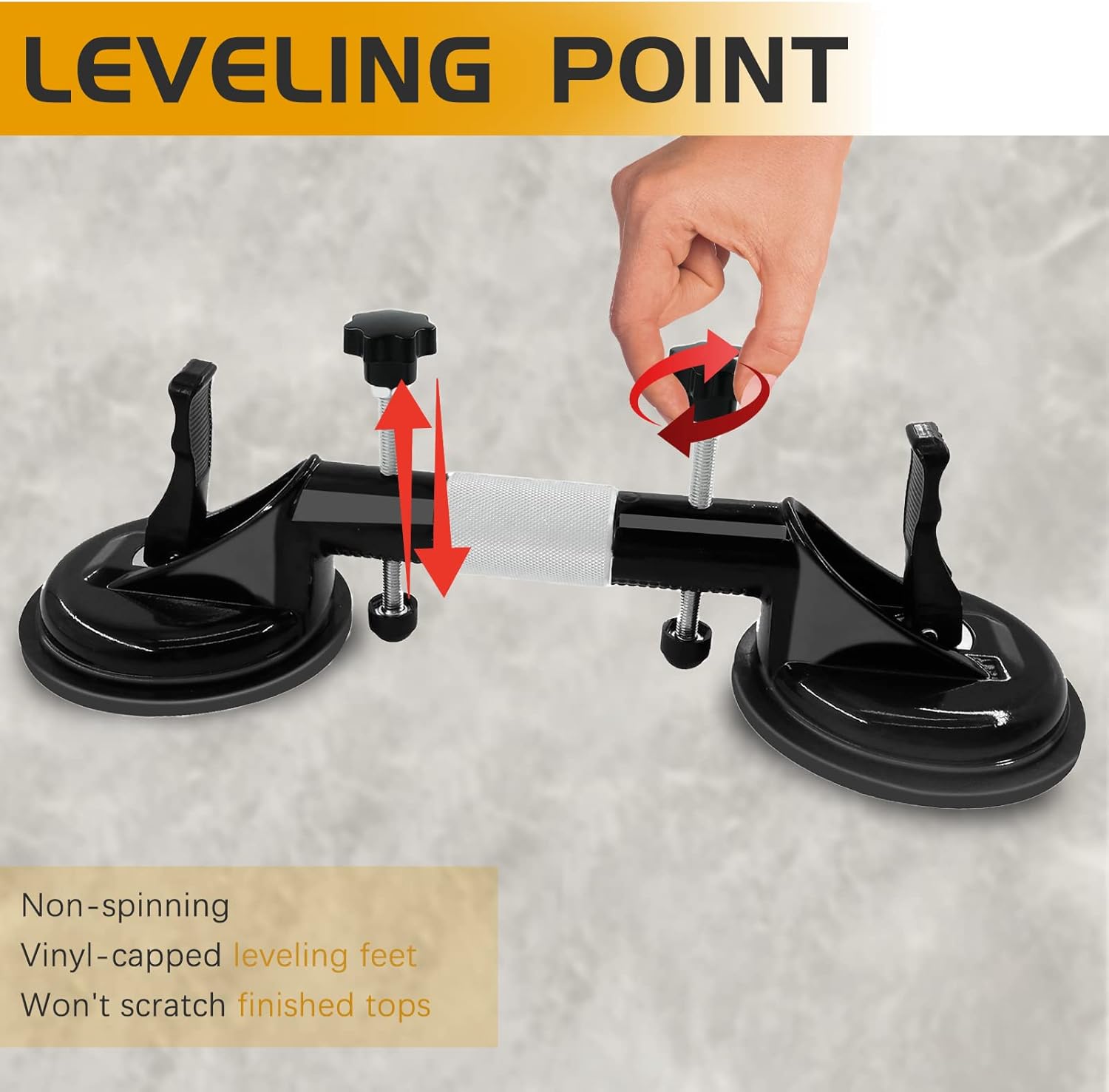 WIRELEL Seam-Setter for Granite Tile Suction Cup for Stone Seam Joining and Level Counter Top Installation Tool for Granite Stone Marble Slab Glass, Medium : Tools & Home Improvement