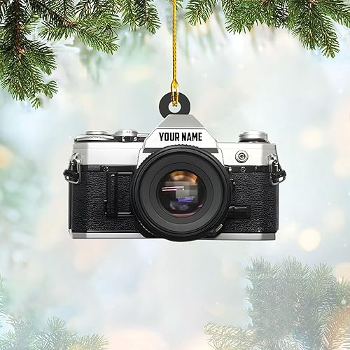 Miniatura 2 de Adorno de cámara personalizado para cámara, adorno de Navidad, regalo de fotografía, adorno de fotógrafo, regalos para amantes de la cámara,