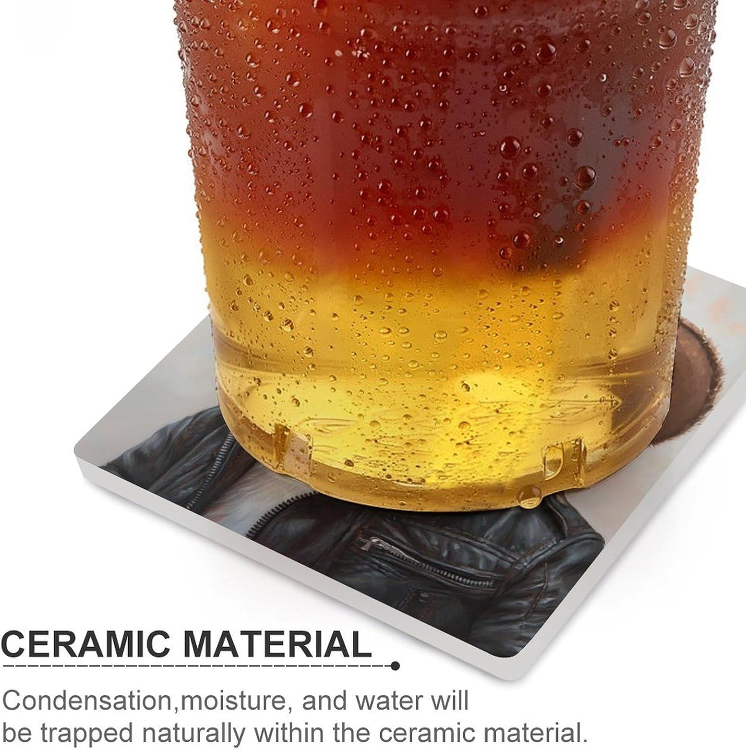 Capybara Ceramic Coasters Square Drinks Coaster Coffee Table Decor Table Coaster for Home Bar