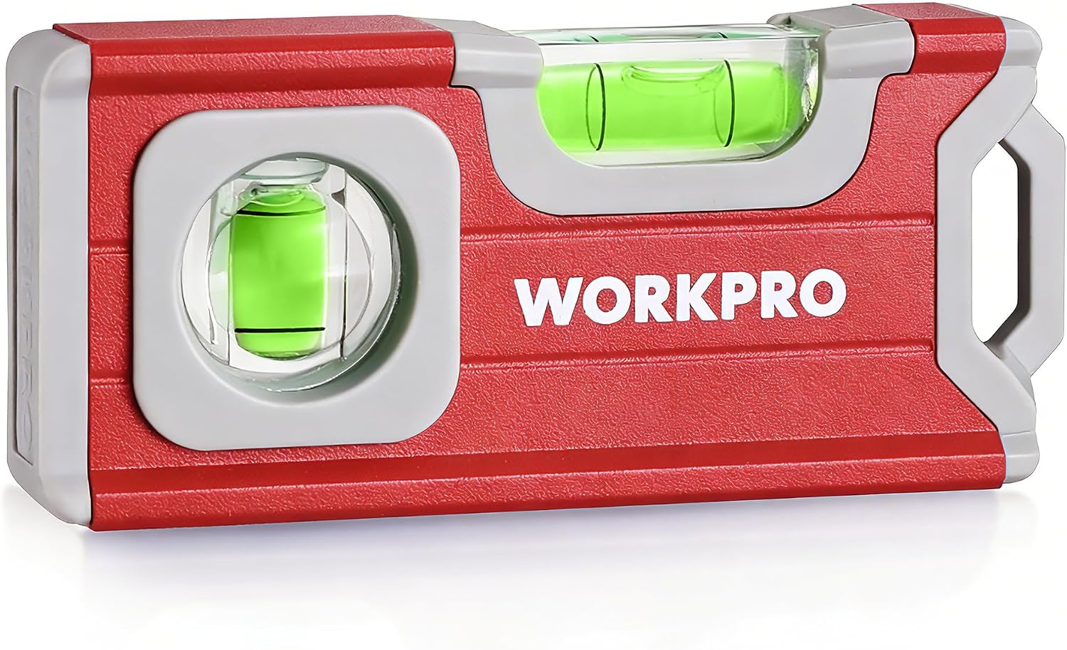 WORKPRO 4-1/2 Inch Mini Magnetic Pocket Level, Aluminum Alloy, Red