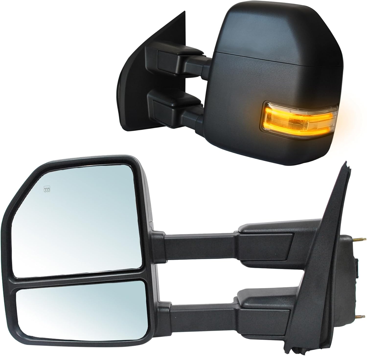 JZSUPER Towing Mirrors fit for 2017-2020 Ford F250 F350 F450 F-550 Super Duty with Power Heated Dynamic Signal Turn Signal Puddle Light Temperature Sensor