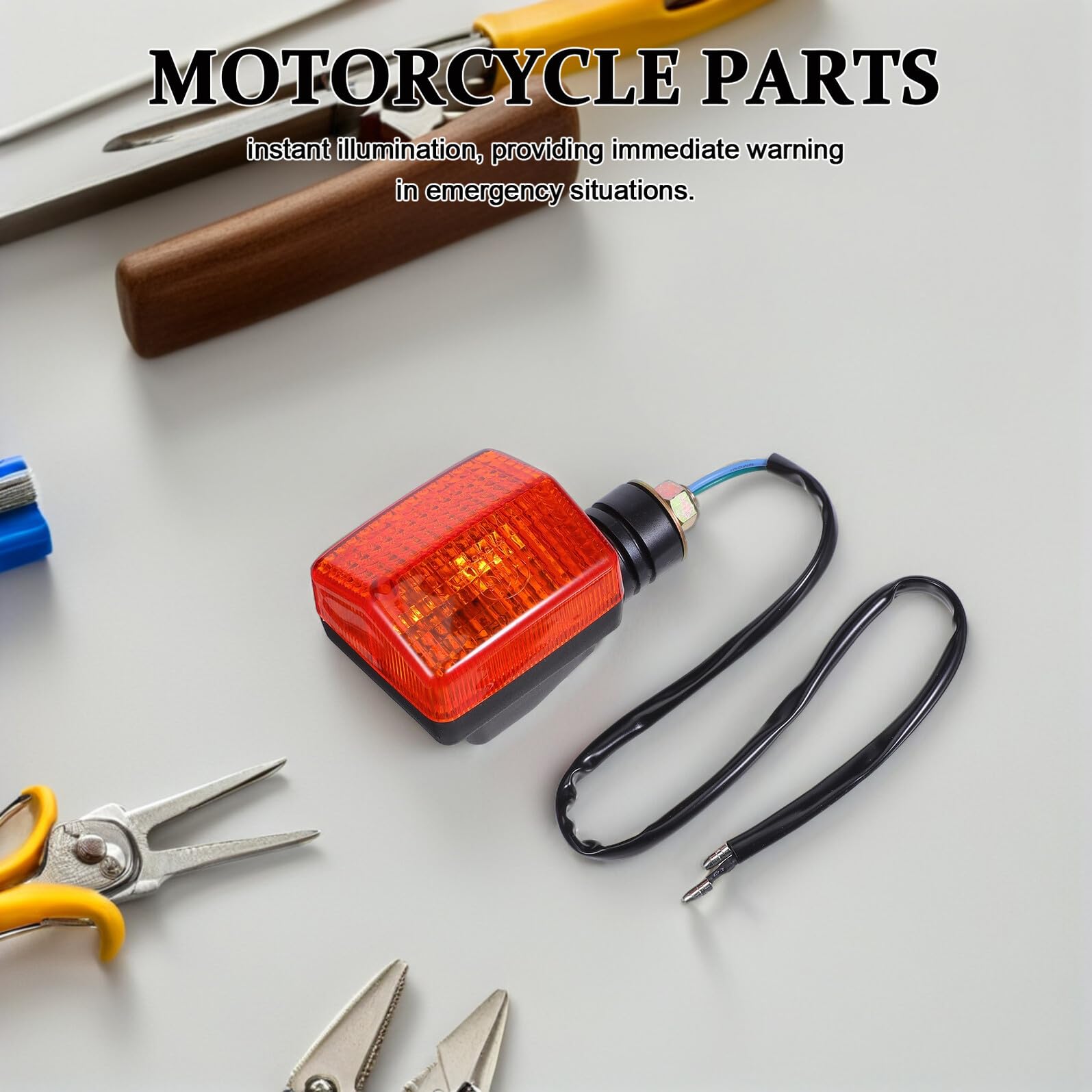 Holibanna Indicatori di Direzione per Moto LED Impermeabili Anteriori e Posteriori Fanali Posteriori per Scooter e Bici Elettriche Piccoli Installazione Semplice e Alta Visibilità