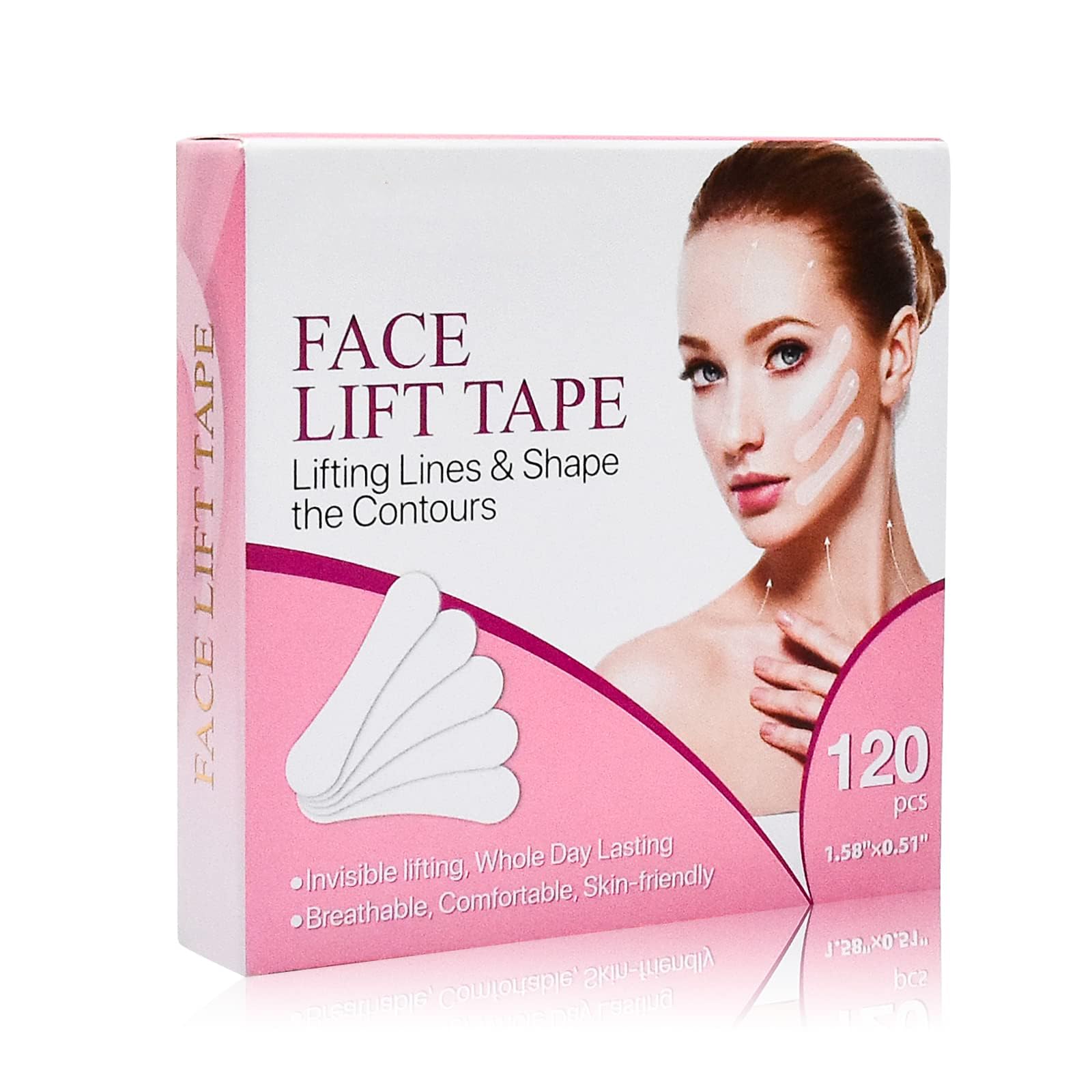 TERRIFI Face Lift Tape, 240Pcs Instant Invisible Lifting Tape, Eliminates Wrinkles for Face, Chin, and Neck