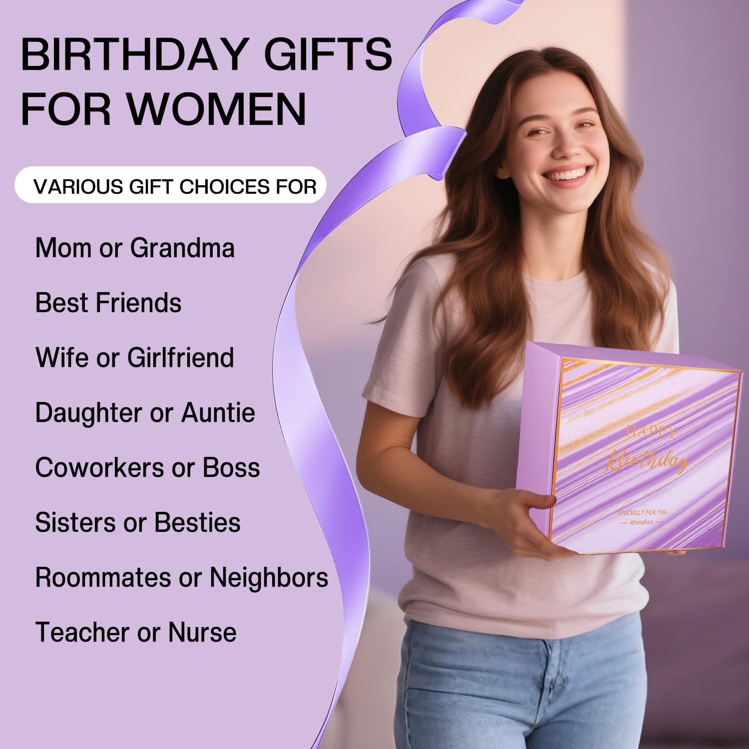 Birthday Gifts for Women Friendship Unique, Happy Birthday Gifts Basket for Women Mom Sister Best Friend Her Wife Girlfriend Daughter Aunt Coworker Boss, Bath Sets Spa Gift Baskets - Image 7