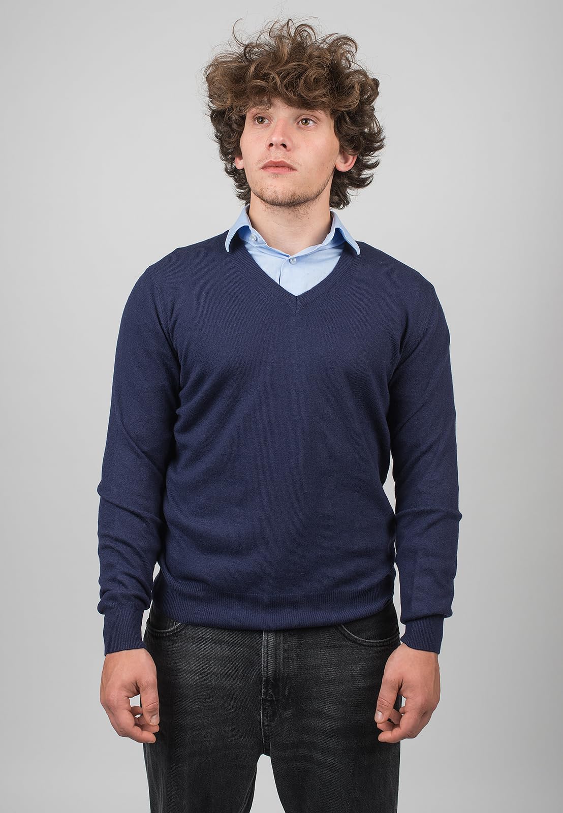 DALLE PIANE CASHMERE Maglione Uomo Misto Cashmere Lana | Maglione caldo e morbido per autunno e inverno, elegante da regalare per lei e per lui, autentico lusso Made in Italy