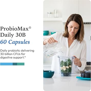 XYMOGEN ProbioMax Daily 30B - Probiotics for Digestive Health Support - Lactobacillus Acidophilus & Bifidobacterium Lactis HN019 - Vegetarian, Gluten-Free & Non-GMO - 60 Capsules | Probiotics for Digestive Health Support, Lactobacillus Acidophilus and Bifidobacterium Lactis HN019