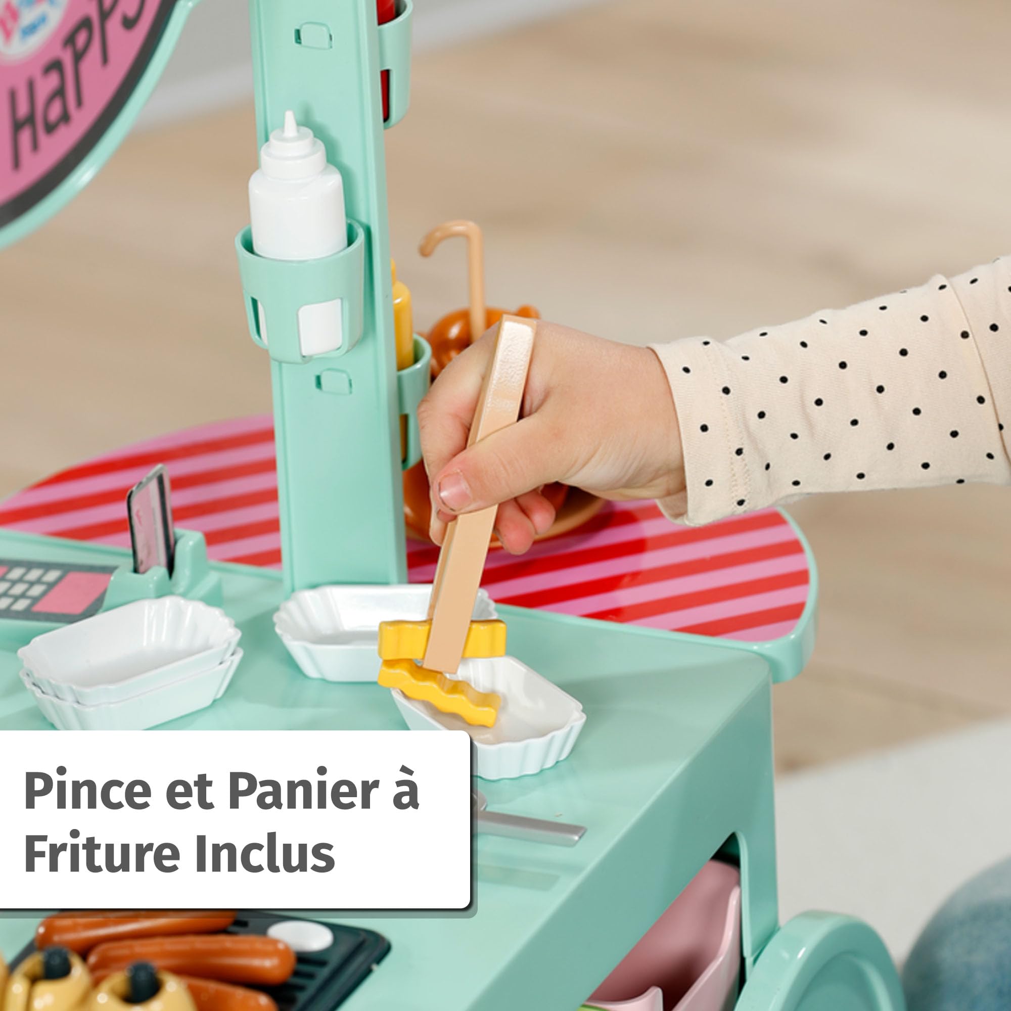 BABY born Snack Shop avec Effets sonores pour poupons 43 cm | Effets sonores, 25 snacks de fast-food, adaptés aux poupons de 43 cm