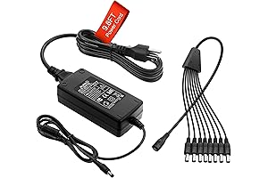 ALITOVE Security Camera Power Supply with Power Splitter Cable and Converter