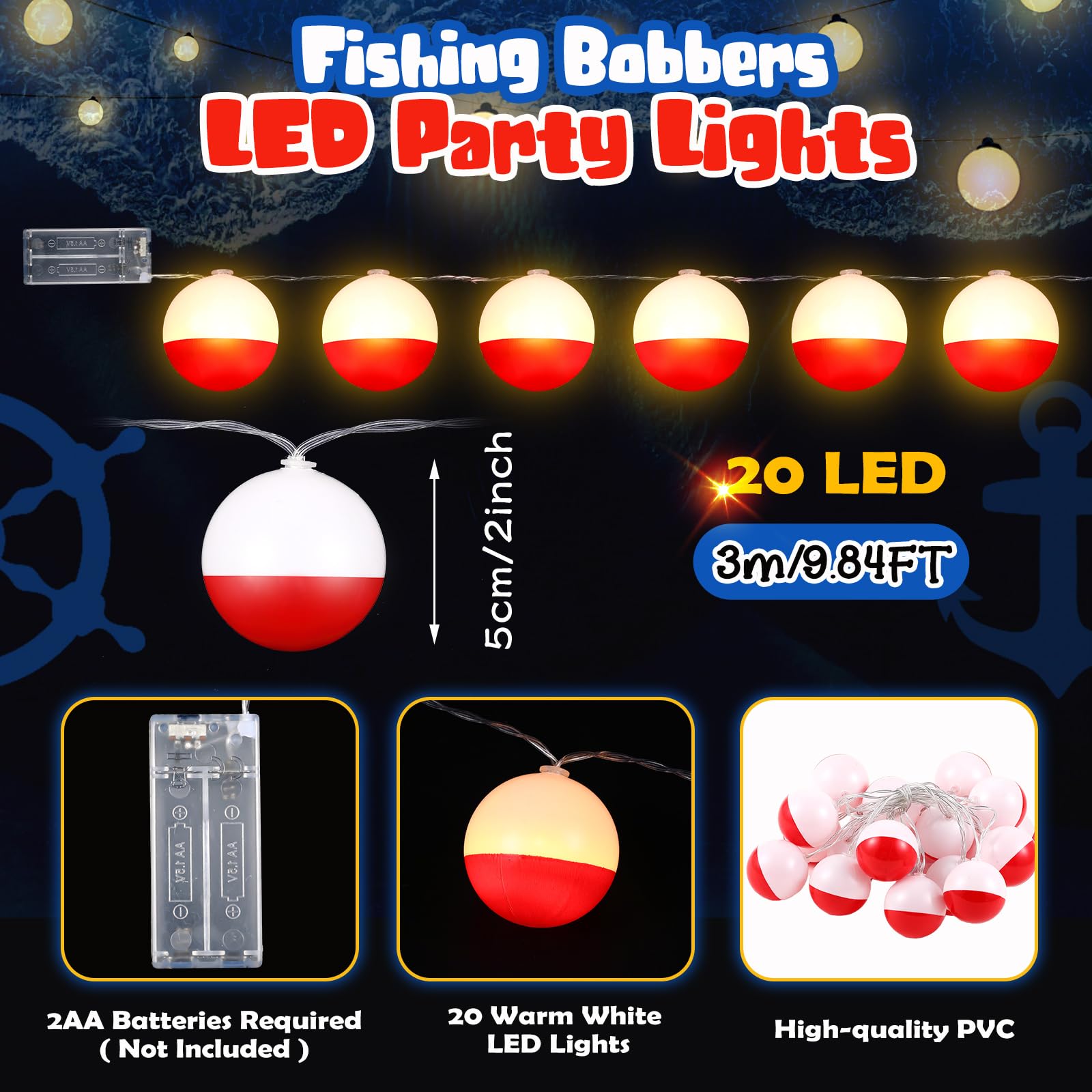 Fishing Bobbers Pcs 24 Inch Light Up PVC Giant Inflatable
