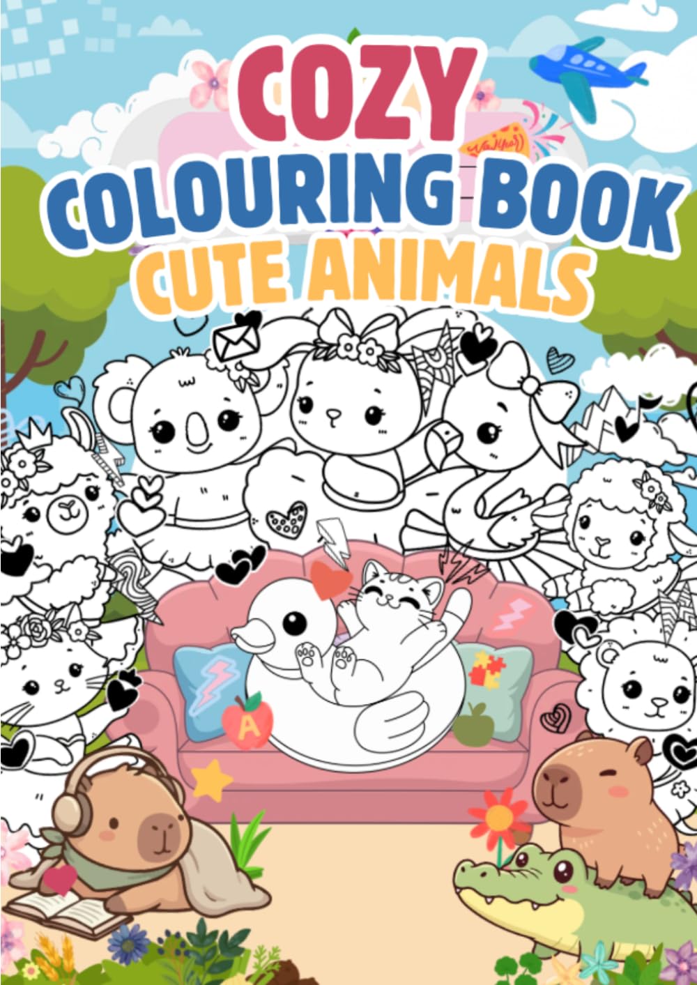 Cute Animals Cozy Colouring Book