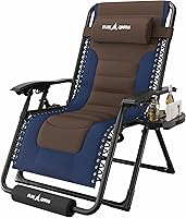 Vista 18 de Amopatio Silla de gravedad cero con portavasos para patio al aire libre con reposapiés y reposacabezas para interiores y exteriores, soporta 400