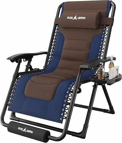 Miniatura 18 de Amopatio Silla de gravedad cero con portavasos para patio al aire libre con reposapiés y reposacabezas para interiores y exteriores, soporta 400