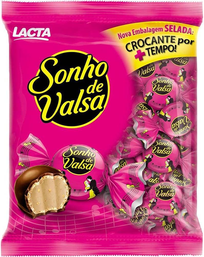 Brex America Bombom Sonho de Valsa - Lacta, Chocolate Candy Imported from Brazil (Pack of 1)