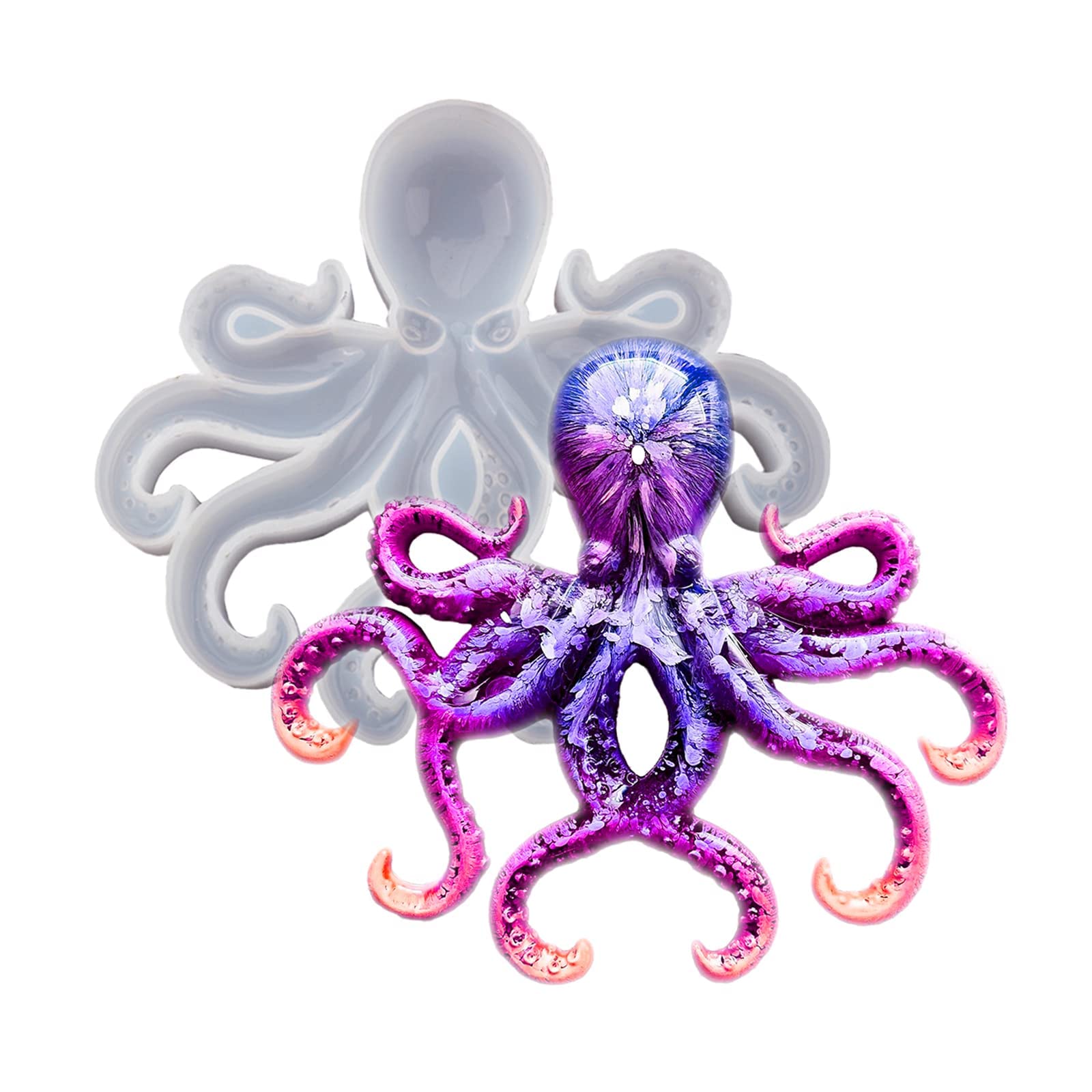 Large Octopus Molds, Cuttlefish Silicone Mold,Octopus molds for Resin Casting, 3D Ocean Resin Mold for Special Christmas Gift,DIY Home Décor