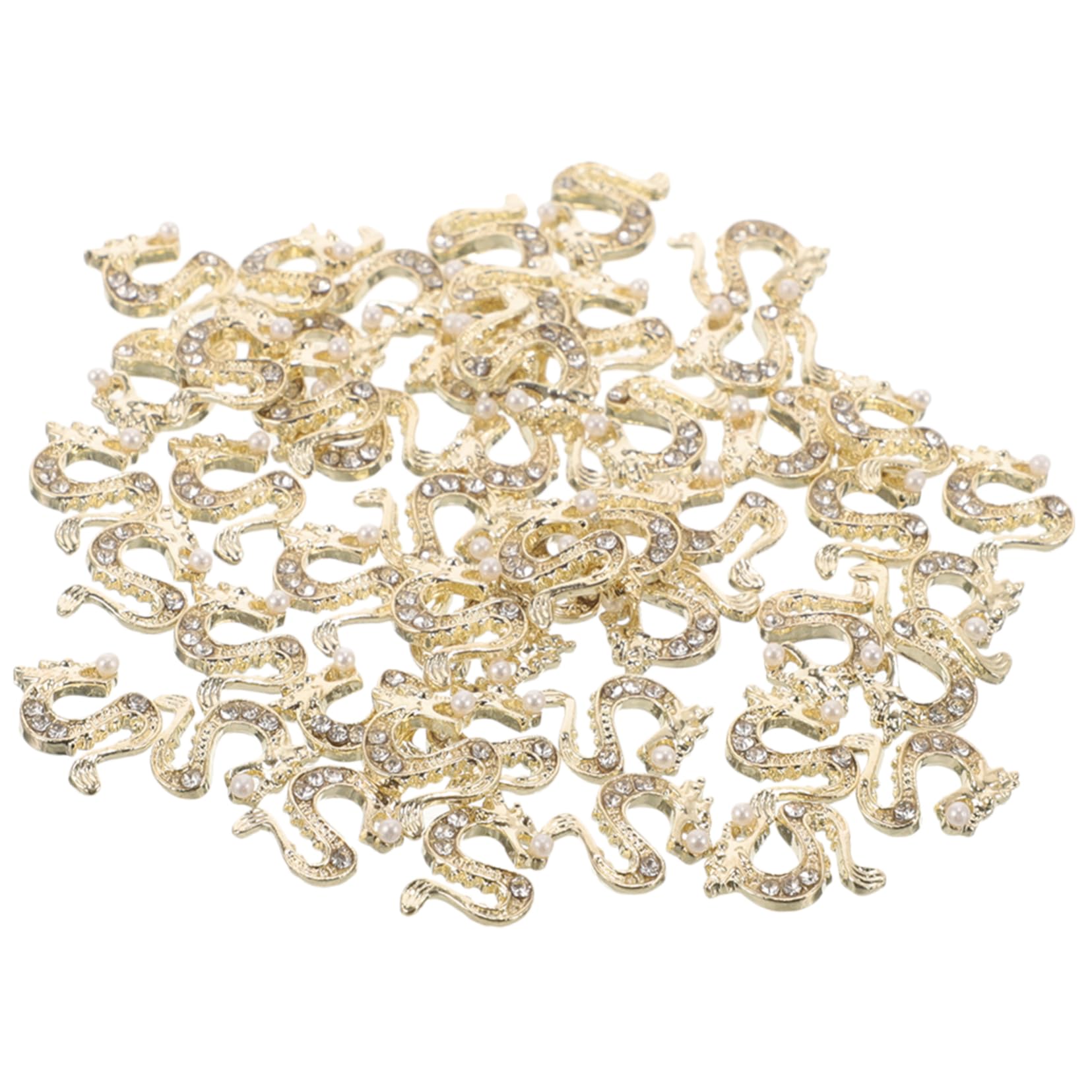 Healeved 250pièces Décorations De Manucure Forme De Dragon De Charms Zircon Pour Accessoires De Nail Art Élégants Et Décorations De Manucure Pour Femmes