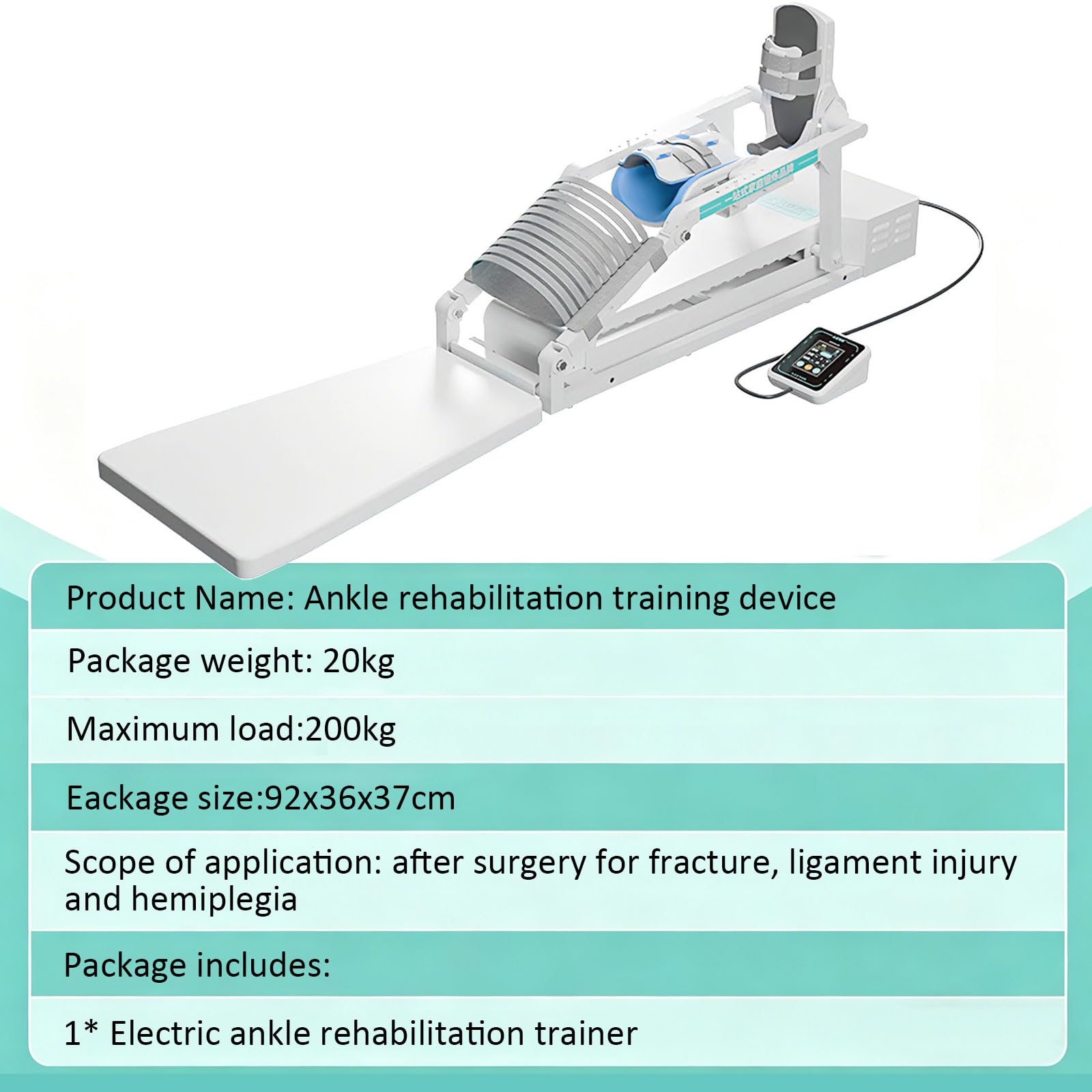 Trainer Elettrico per la Riabilitazione del Ginocchio, Dispositivo di Allenamento per Caviglia, Ginocchio e Anca, Macchina CPM 0-140° per Fisioterapia Fratture e Stretching