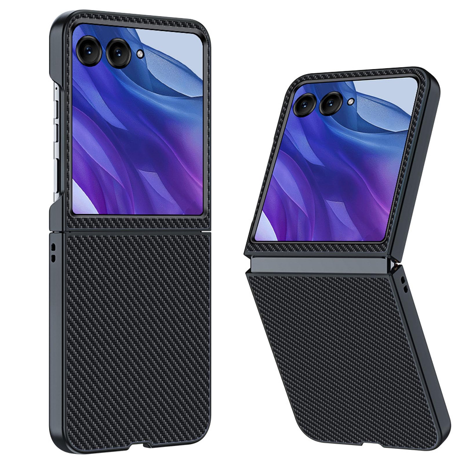 Amazon.co.jp: Motorola Razr 60 Ultra用レザーケース、カーボン