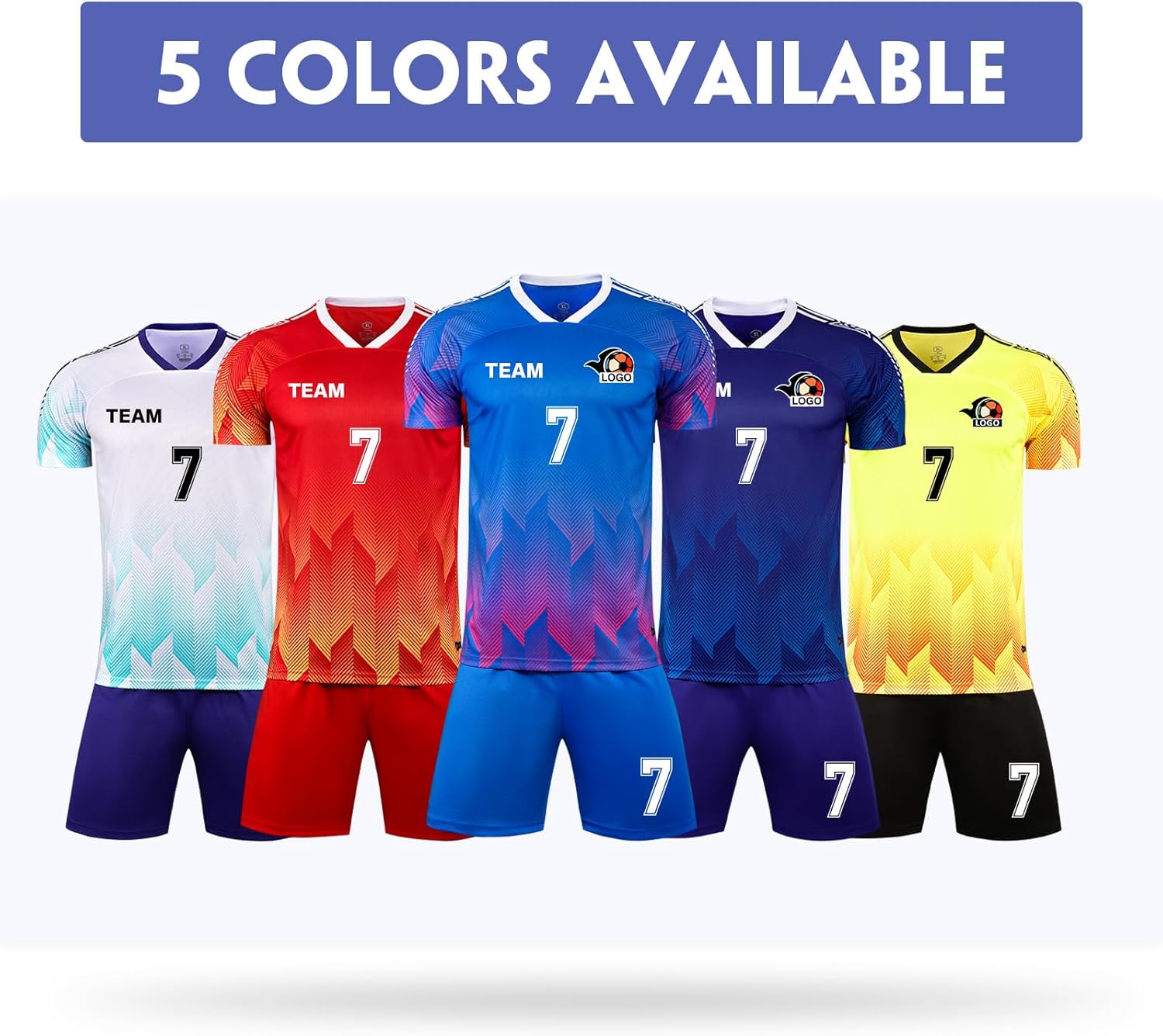 LAIFU Custom Kids Adult Soccer Jersey with Personalized Name Team Name Number Logo Soccer Sets - Image 4