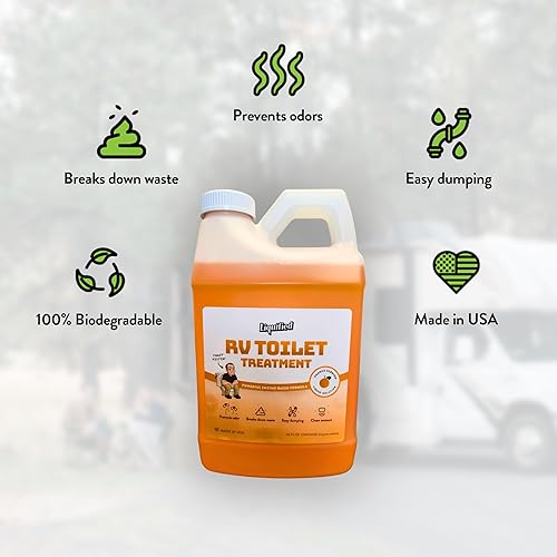 Miniatura 44 de Liquified RV Toilet Treatment - Digestor para tanque de retención de aguas negras, eliminador de olores, aroma naranja, Matts RV Reviews, 32 onzas