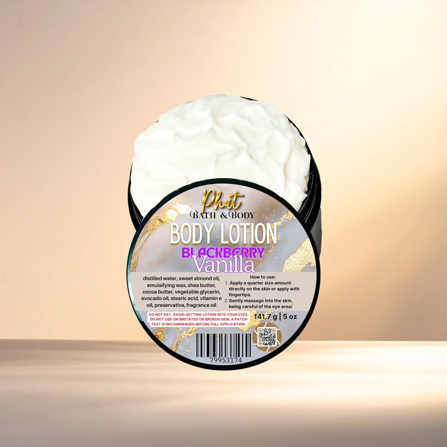 Black Raspberry Vanilla Organic Moisturizing Body Lotion with Cocoa Butter | 5 oz - Image 3