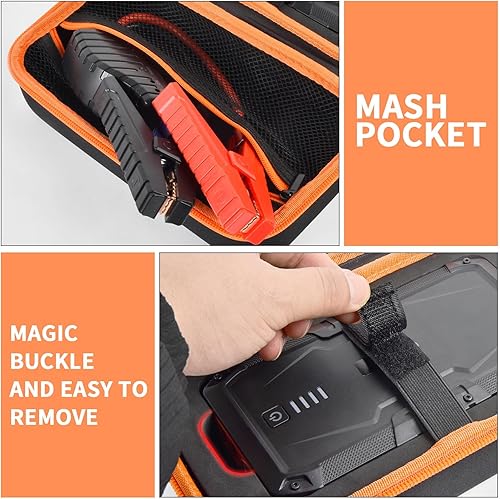 Miniatura 5 de Grapsa Funda protectora compatible con AstroAI S8 Car Jump Starter, cargador de batería portátil de coche de 1500 A. Soporte de transporte de