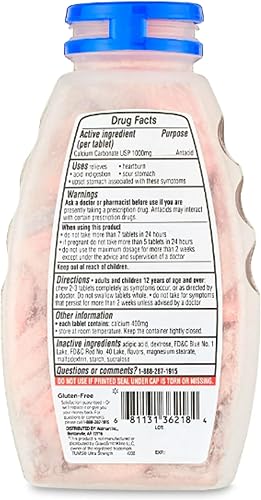 Miniatura 2 de Equate Ultra Strength - Tabletas masticables antiácidas, 1000 mg, bayas surtidas, 72 unidades (paquete de 01) + adhesivo Me Gustas