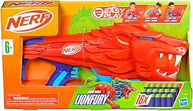 Nerf, Lançador de Dardos, Junior Wild, Lionfury - Inclui 16 Dardos - A partir de 6 Anos