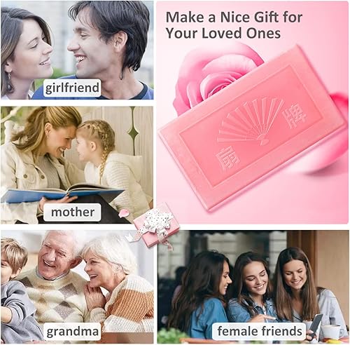 Miniatura 7 de BEE & FLOWER Barra de jabón de limpieza para ropa interior con abanico, barra de jabón para ropa interior (6.3 onzas x 4)