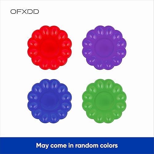 Miniatura 2 de Bandeja Deviled para huevos – Plato de plástico para servir huevos – Servidor de huevos duros festivos – 9.44 pulgadas