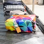 uxcell 2 Pcs Suitcase Tags, Green Leather Luggage Name Tags Travel Accessories Airplane Travel Essentials for Flying Hotel Check in Luggage Bags Men Women, 4.72 x 2.76 x 0.08