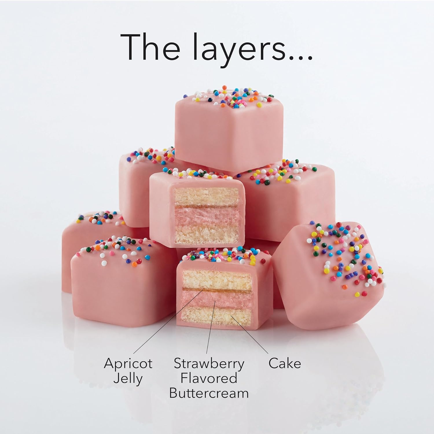 The Swiss Colony Mini Easter Petits Fours: A Delightful Cake Assortment of Decadent Petits Fours Layer Cakes, and Gourmet Easter Treats - A Gift of 36 (.25 oz. each) for Your Easter Basket