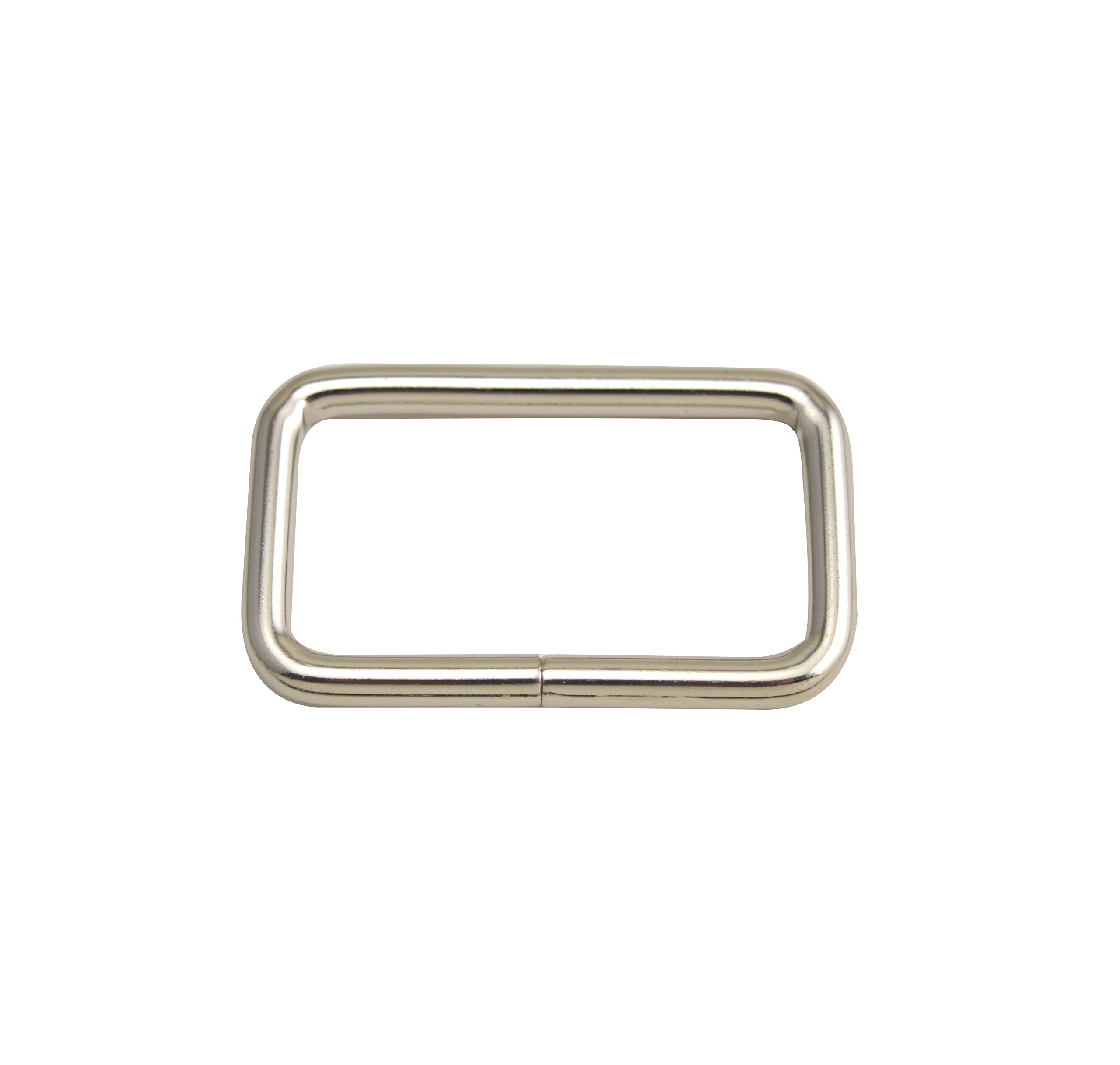 Wuuycoky Women's Silver X 10Pcs 1.5" Inner Length Silvery Rectangle Rings Loop Ring No Welded For Strap Webbing Belts Buckle Pack Of 10