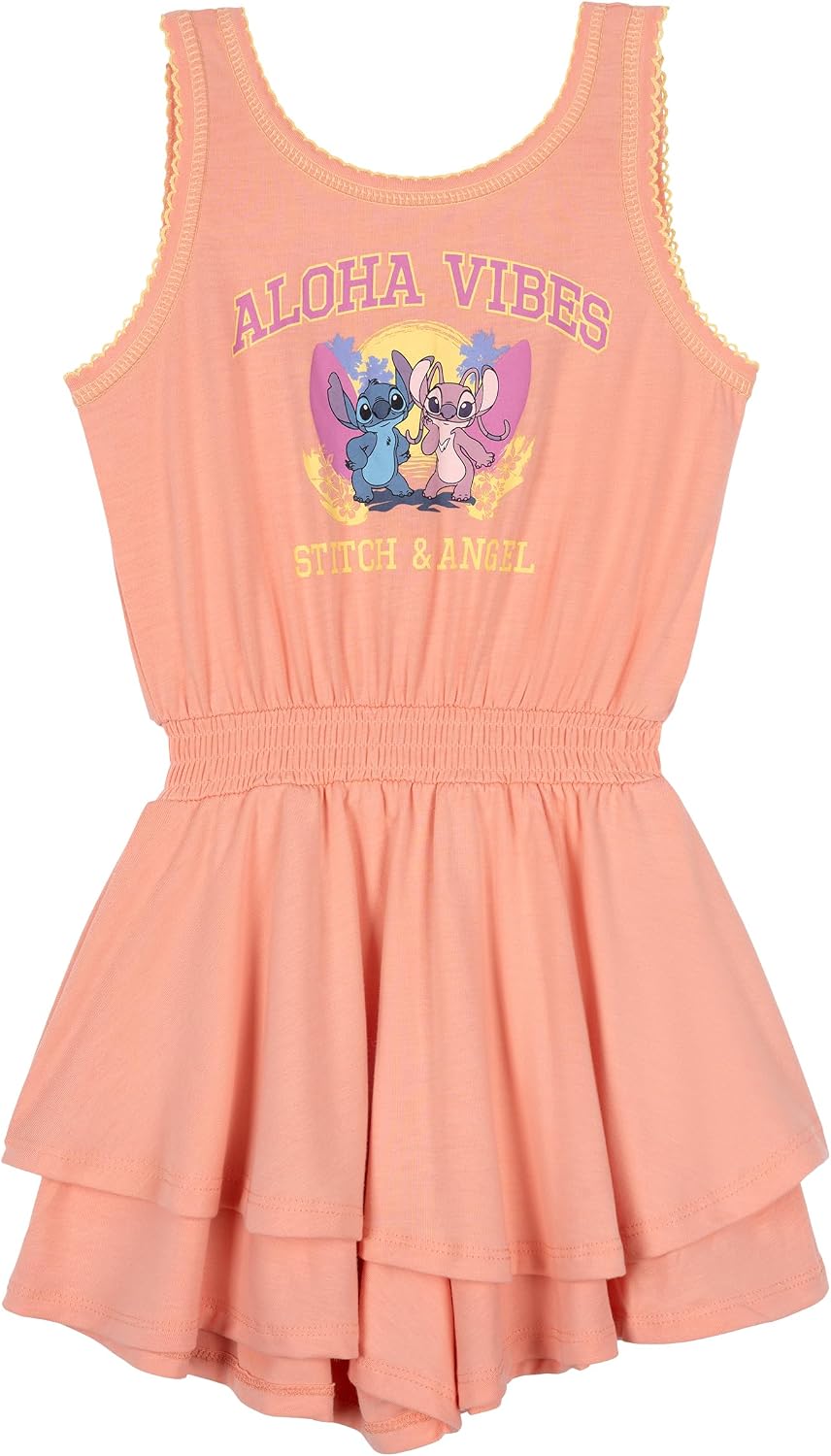 Disney Girls Romper With Skirt Overlay Toddler to Big Kid Sizes (2T - 14-16)