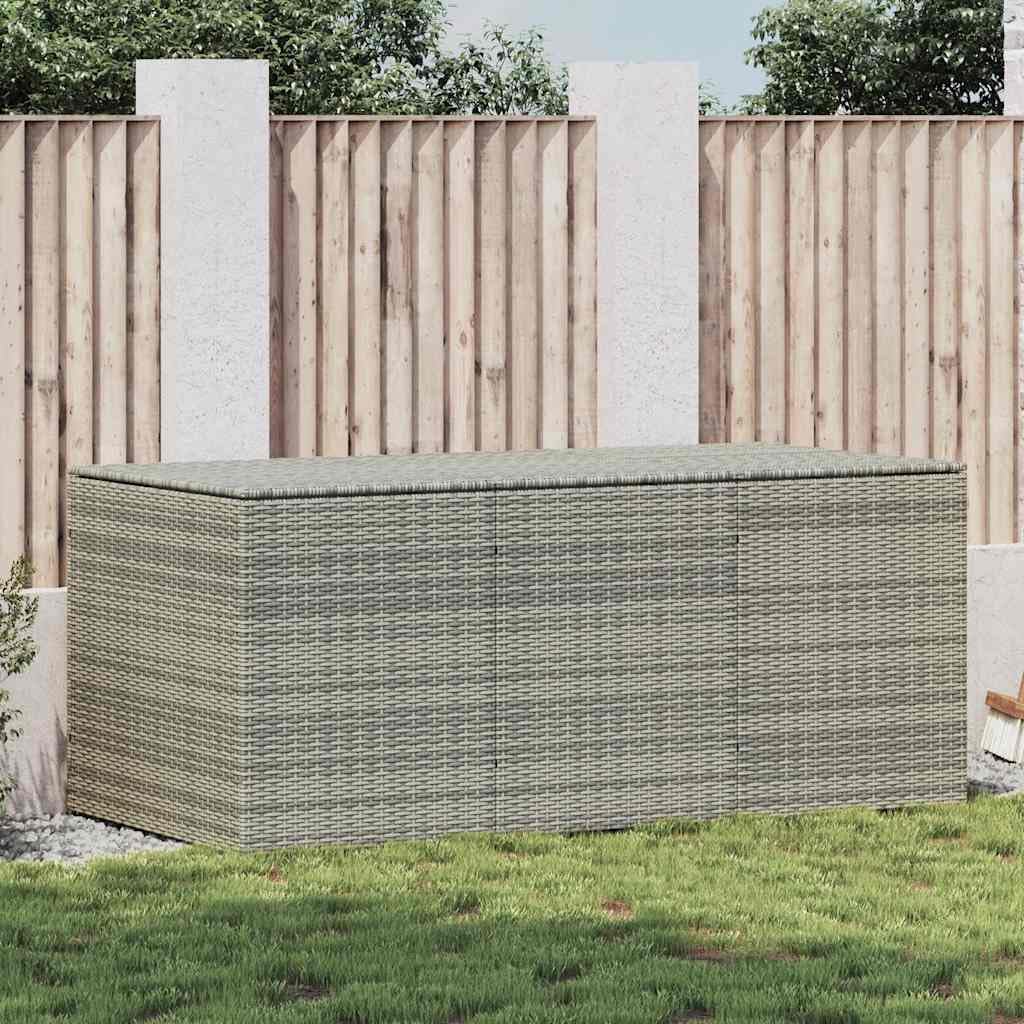 Générique Boîte de Rangement de Jardin résine tressée 180x90x70 cm Gris, Meubles, Mobilier de Jardin, Coffres de Jardin, Gris, (Poids 25.8KG)