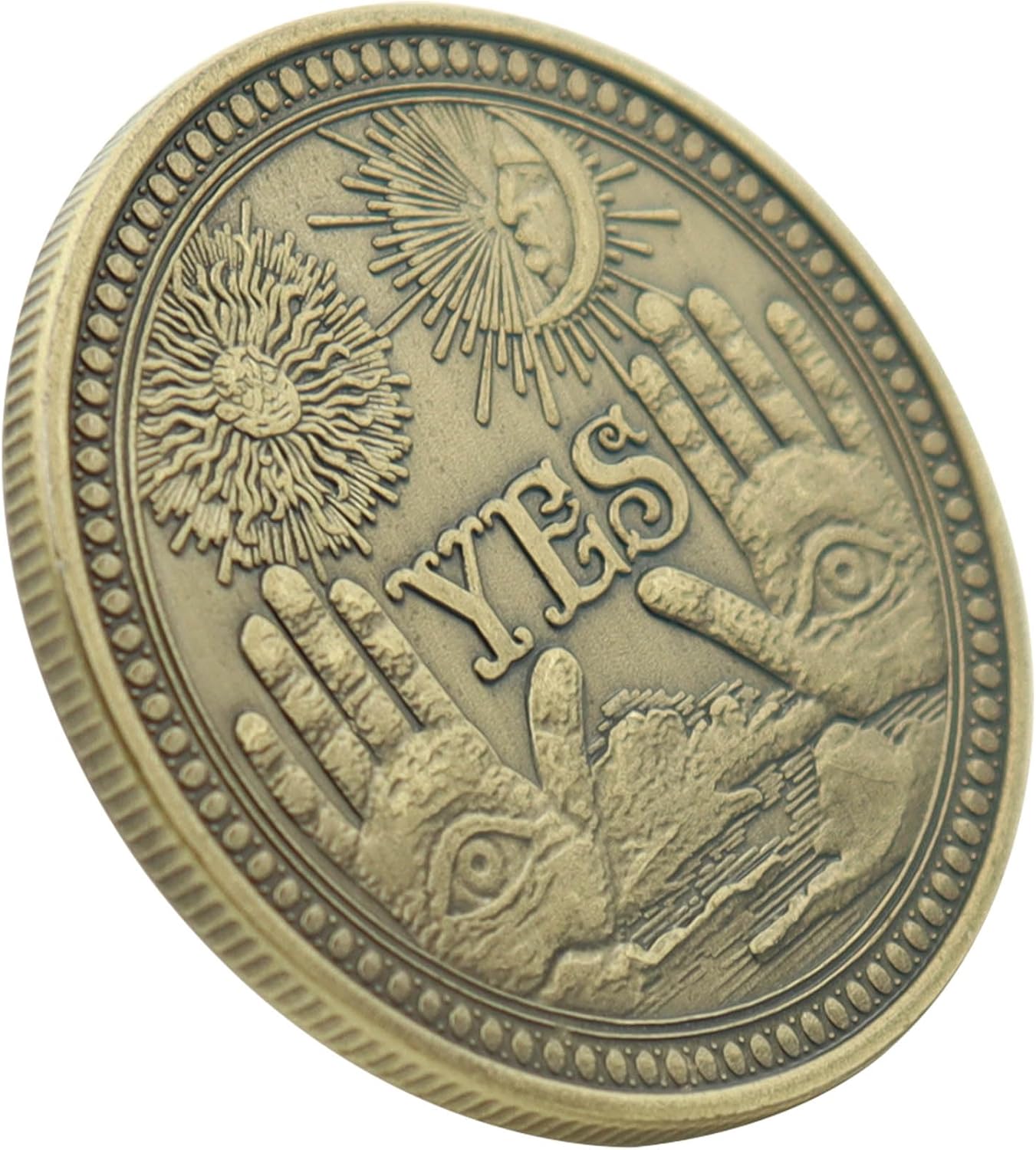 20/Pack Yes No Challenge Coin Bulk Decision Maker Divination Collector's Medallion Souvenir Divination Flip Coin Lucky Metal Coins Party Game Supplies