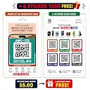 Letstrack Call & Locate Inventory Smart QR Code Labels | Color Coded Scannable Stickers for Storage Bins, Moving Containers & Organization | Pack and Track Inventory on iOS & Android App- Pack of 24 gallery image