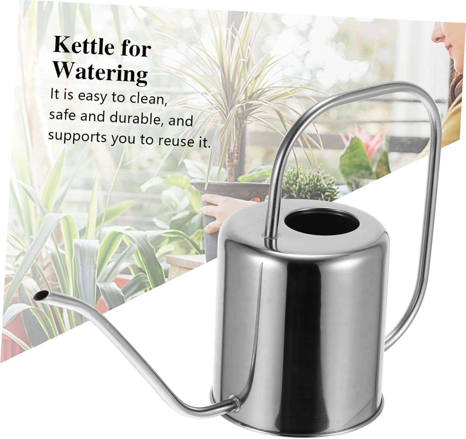 Watering can,Watering Can Metal Watering Can Kids Stainless Steel Water Bottle Kids Metal Water Bottles Vintage Watering Can Flower Watering Water Can Bottle for Watering Watering Can Plant(Silver)