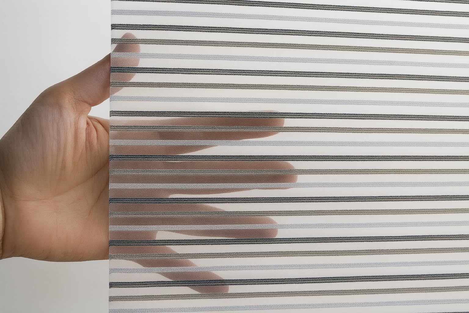 Magnetrollo Bambusoptik Taupe inkl. Haken | Raffrollo mit Magnetraffung | Gardine ohne Bohren Montage direkt am Fenster | (B 80x H 210cm)
