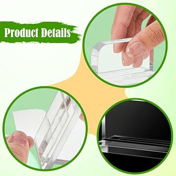 Aquarium Lid Handles 6-Pack, Transparent Acrylic for Lift & Slide Type Tank Covers, Easy Installation