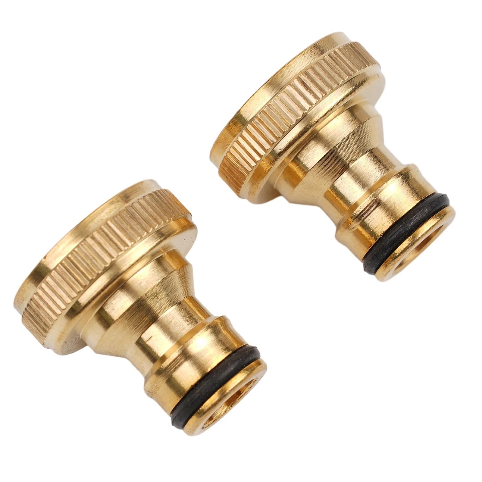 Lot de 4 raccords de tuyau d'arrosage en laiton pour robinet d'arrosage 1,9 cm à 1,3 cm pour robinet extérieur (US)