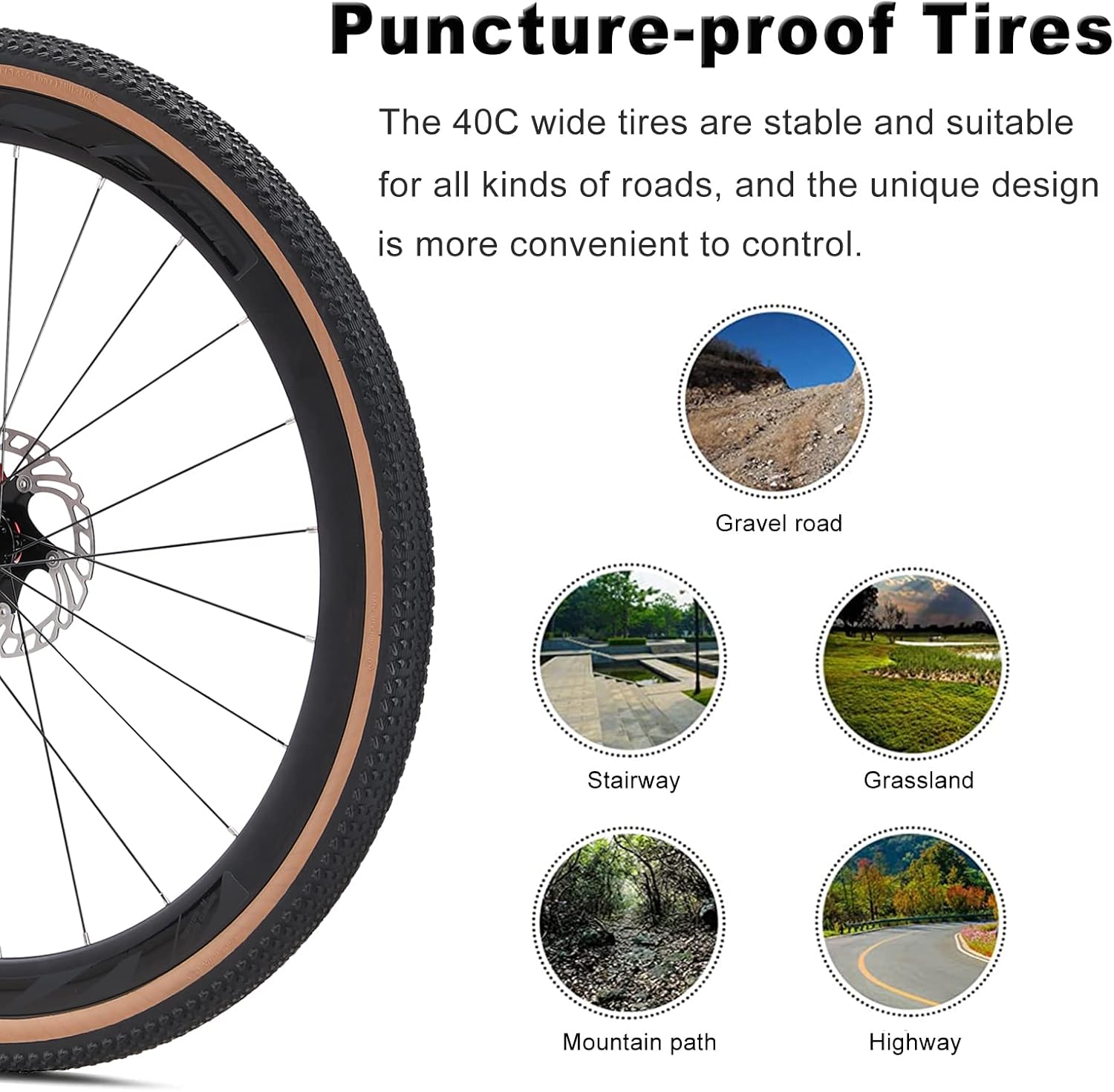 KABON Carbon Gravel Road Bike, T800 Carbon Fiber Frame 700C Road Bike with 18 Speeds Drivetrain, Integrated Carbon Handlebar, Disc Brakes Racing Bicycle for Adult Unisex