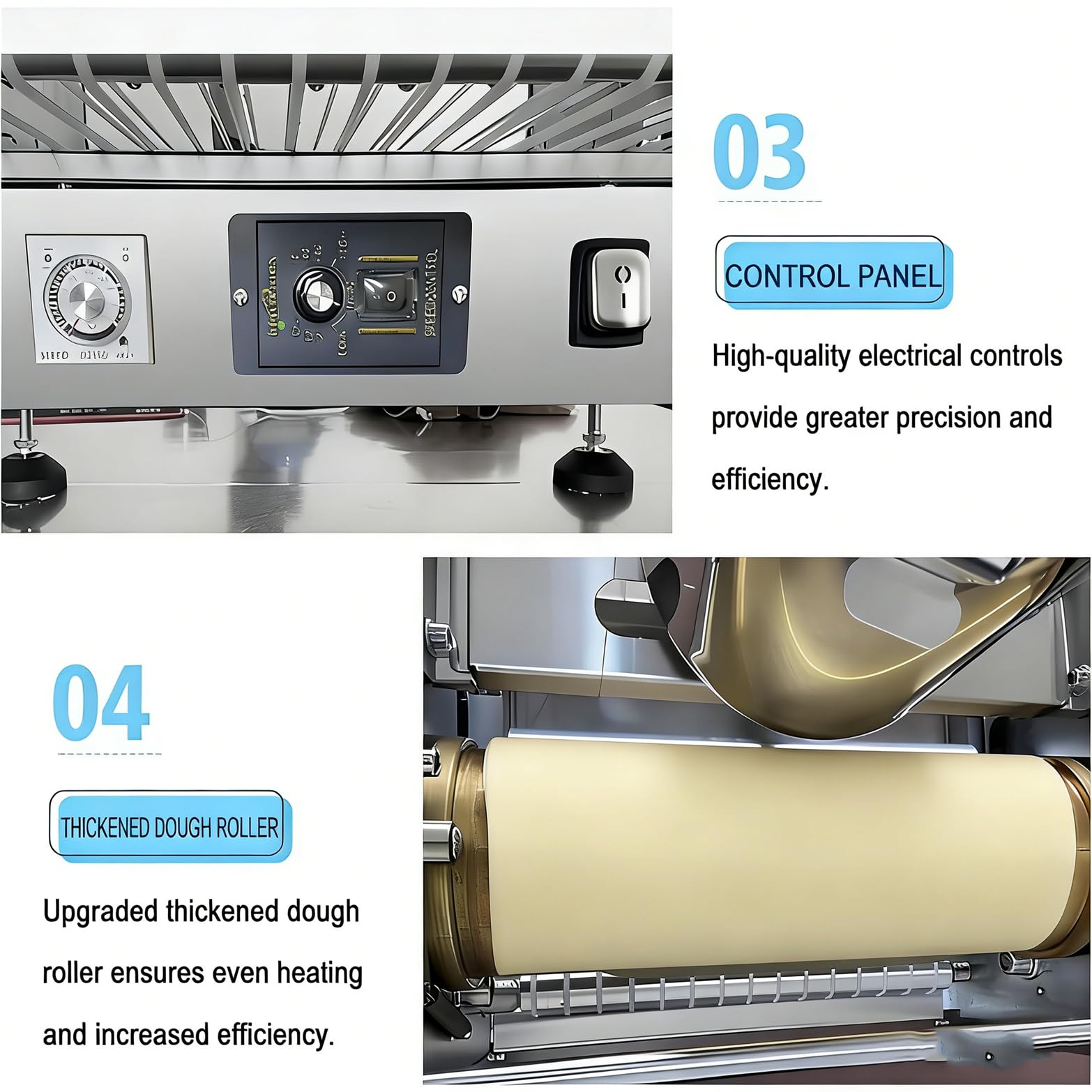 Macchina Multifunzione per Uovo a Mille Strati, Macchina Automatica per Produzione Di Mille Crêpe, 0-200 °c, 100-350 Pezzi/Ora, Riscaldamento Uniforme, Per Tortilla, Lasagne Al Mango/Durian 8In