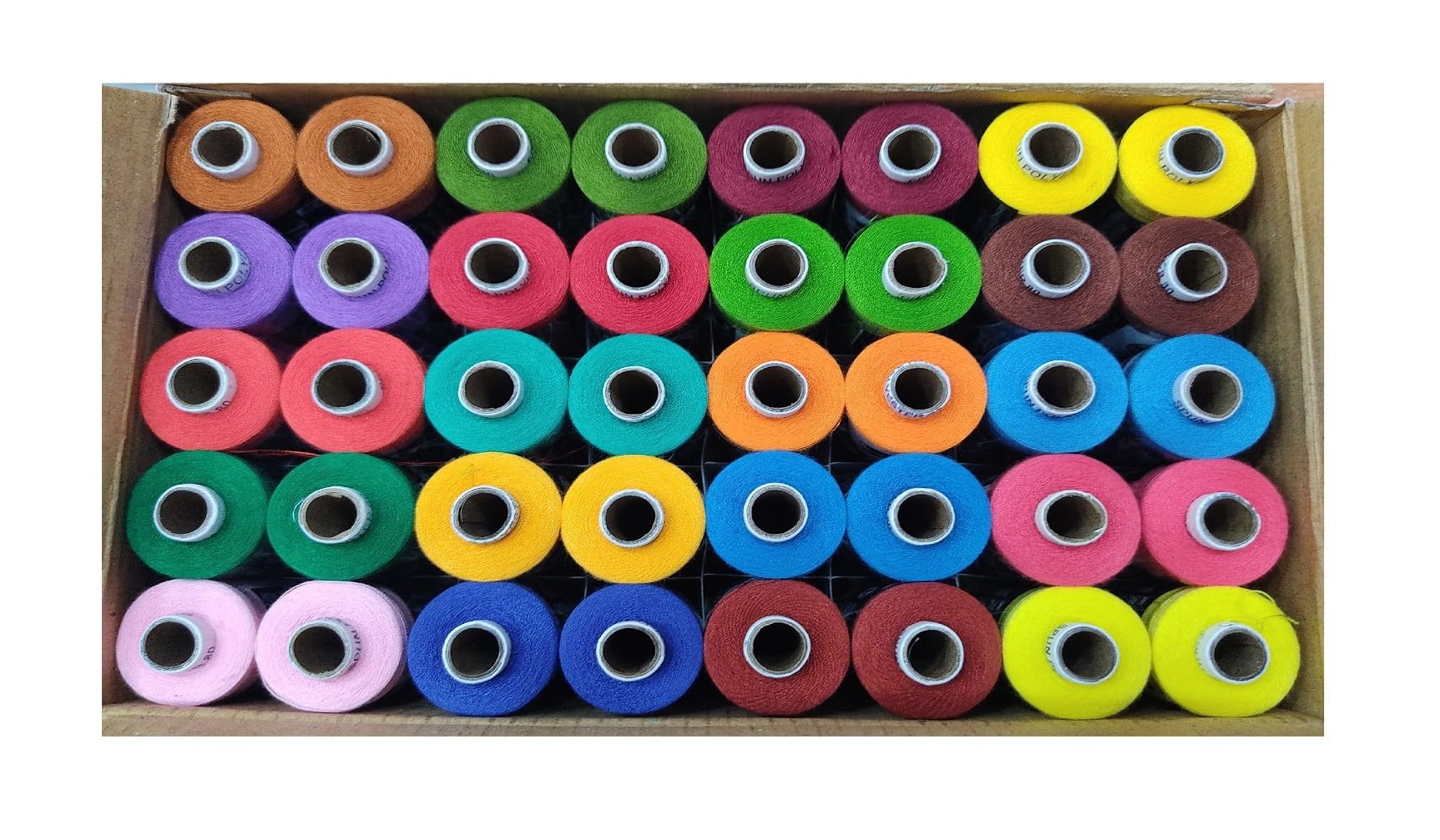 TOREX 2 PLY 800 Meter Sewing Thread Pack of 40 Spools Multi Color Polyester Sewing Threads Stitching Thread (20 Dark & Light Basic Fast Colour Thread Set L-5)