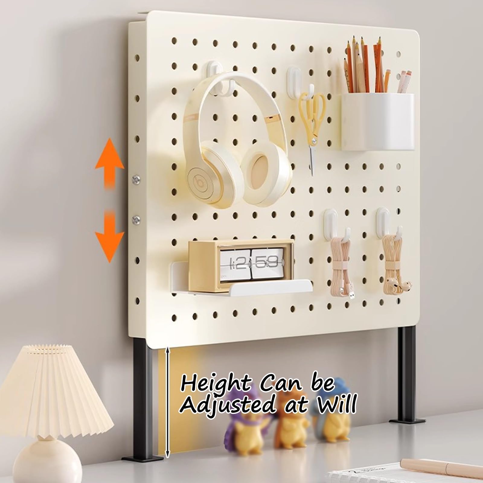 Organizador Herramientas Chapa Perforada Panel Herramientas, Paneles de Tablero Perforado de Metal, Organizador de Tablero Perforado con Accesorios, para Oficina, Banco de Trabajo(20 * 40cm)